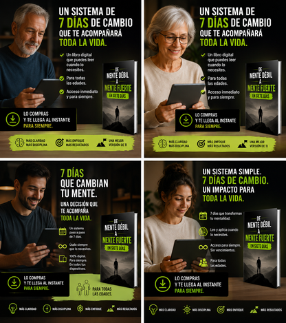 De mente debil a Mente fuerte en 7 días (Guia + libro digital)